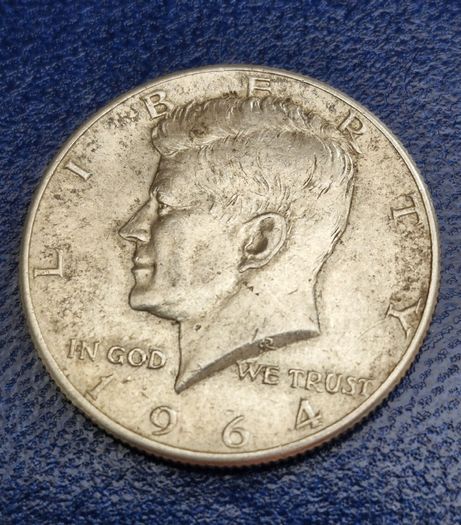 1964 United States "Kennedy Half Dollar" 90% Silver coin