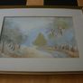 Large vintage watercolor Image 4