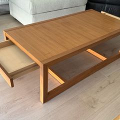 Wood coffee table with storage