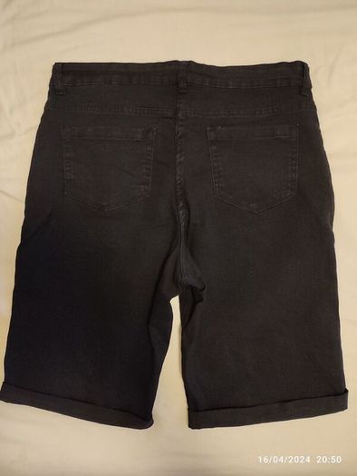 Size 16 Black denim shorts