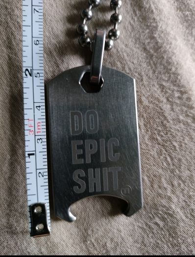 NEW Titanium Chain Tag Pendant Do Epic Shit