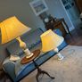 Heavy marble based table lamps x2 Image 10