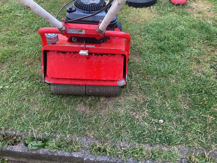 Mount field lawnmower with roller