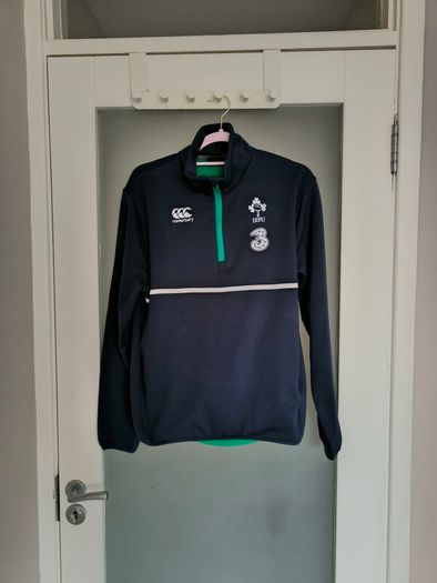 Retro Canterbury Ireland Rugby Football Union (IRFU) half-zip fleece training top