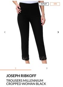 JOSEPH RIBKOFF Guipure Lace Cropped Trousers