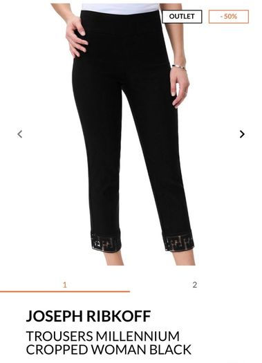 JOSEPH RIBKOFF Guipure Lace Cropped Trousers