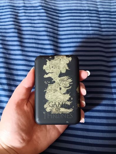 Rare Game Of Thrones Westeros Map Design 5000mah Power Bank. With Charging Cable.