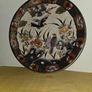 Large Vintage hand painted Satsuma Love Birds Plate Image 6