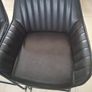 4 Grey high Stool leather chairs Image 4