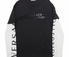 Versace Mens Long Sleeve T-Shirt Black