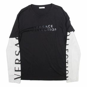 Versace Mens Long Sleeve T-Shirt Black