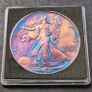 USA 1991 Silver Eagle Toned 1 Dollar Coin Image 3