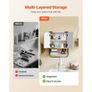Bathroom Wall Cabinet, with 2 Doors & Adjustable Shelf, Over the Toilet Storage Medicine Cabinet Wall Mounted, Hanging Organizer with Open Image 3