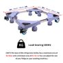 Mobile Base Fridge Stand Universal Mobile Roller Adjustable Movable Dolly Refrigerator Rack Image 2