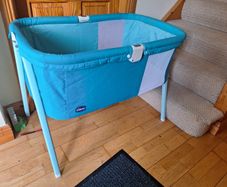 Chicco mint green baby cot