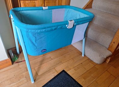 Chicco mint green baby cot