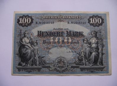 Germany. Bayerische Notenbank. 100 Mark (1.1.1900)