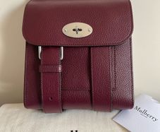 Mulberry Small Antony Bag in Black Cherry - New!