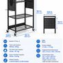 Heavy Duty 4 Tier Tool Organiser Cart with Wheels 150 lbs Rolling Tool Trolley Garage Storage Rack Image 2