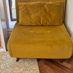 Single accent chair sofa bed velvet
