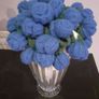 Crochet + knitting Bouquet with 36 Roses can be a table centre piece or stored in a vase 40 euro Image 2