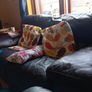 two seater leather sofa Image 4