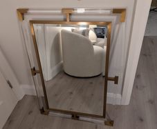 Shades of Light Gold & Clear Acrylic Statement Mirror