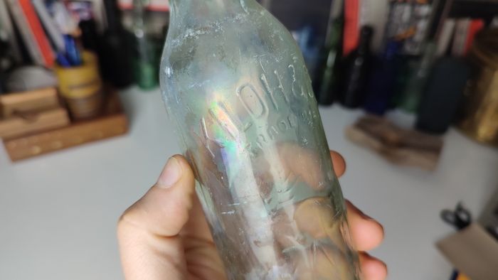 126 - Vintage Cork City Kiloh Clear Glass Lemonade Soda Kali Seltzer Water Embossed Lettering Decorative Collectible Bottle