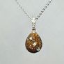 Diamond Orange Red Diamond & White Natural Diamond Pendant with Chain Image 9
