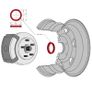 Audi VW Seat Skoda New Alloy Wheel Spigot Rings (57.1 - 72.6) Delivery Image 2