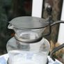 Vintage  Glass Carafe Jug H-8" Image 8