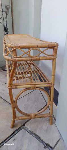 Mid Century Italian Bamboo Console table