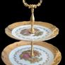 Vintage Wunsiedel Bavaria 24k Gold 2-T Cake Stand Image 5