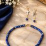 Genuine Lapis Lazuli Choker & Earrings Set Image 2