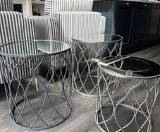 Coffee table with glass top set/individual