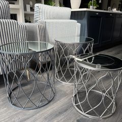 Coffee table with glass top set/individual
