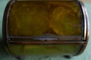 1910-1920 Antique Victorian Collectable Cigarette  Box in a cylindrical design  Exquisite little Ball Feet