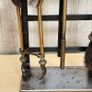 Vintage Brass Fireside Companion Set Complete with 3 Tools Image 4