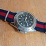 Sharp Scuba Master Divers Watch, Quartz Movement, Stainless Steel Case and Back. WR100M Japanese Movement, Nato Strap. Image 4