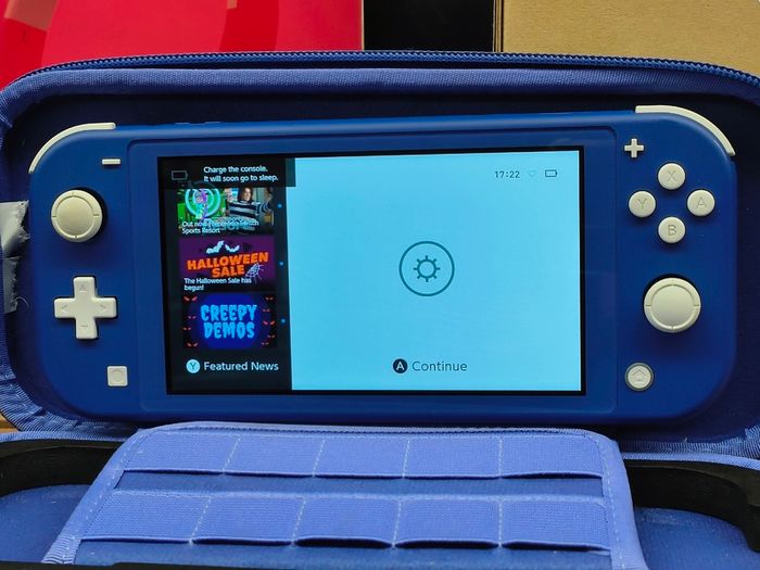 Nintendo Switch Lite Blue Portable System Console With Charging Cable & Bag