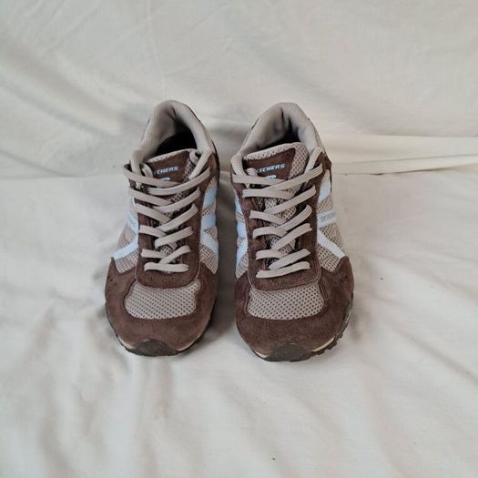 skechers athletic trainers size 5.5 eu 38.5 brown suade in excellent condition