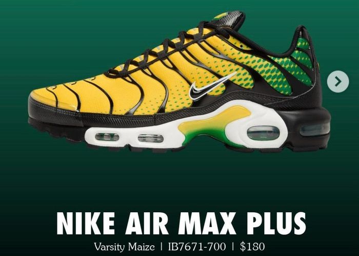 Nike Airmax plus varsity maize multiple sizes