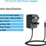 CCTV Camera Power Supply, 12V 2A with 1-to-4 Way Power Splitter Cord, 100-240V AC to DC 12Volt Adapter Compatible with 12V 2A/1.5A/1A Security Cameras Image 3