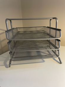IKEA office desk organiser - 3 tier mesh letter tray