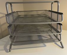 IKEA office desk organiser - 3 tier mesh letter tray