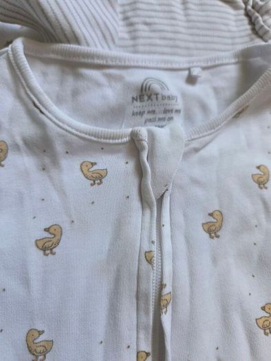 3 x Double zipper Rompers / Short Sleepsuits / Babygros (9-12 months)