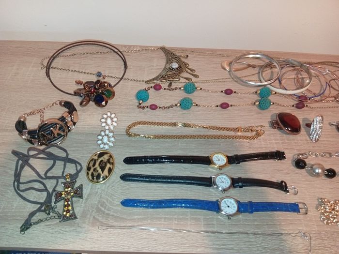 Collection Of Costume Jewellery  Inc Rings Watches Necklace Bracelets Etc Good Condition