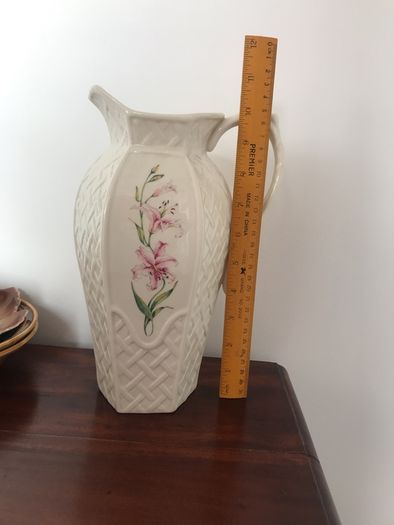 Belleek Country Trellis Pitcher Millennium 2000