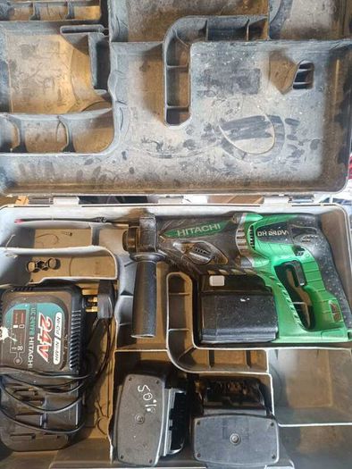 Hitachi DV 24DC SDS drill + battery's/charger