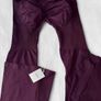 THRIVIN Elevate Seamsless V Waist Burgundy Scrunch Bum Flare Leggings Size L New With Tags Image 2